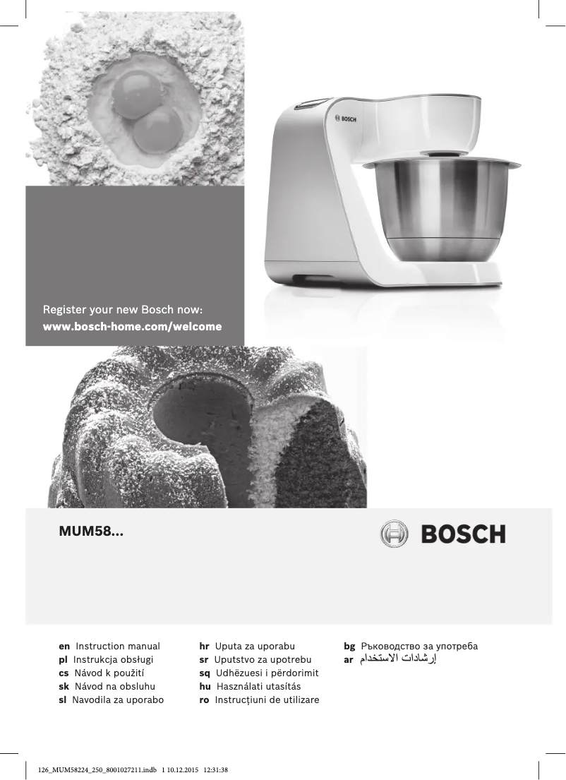 Página 1 del manual Manual de usuario Bosch MUM58250