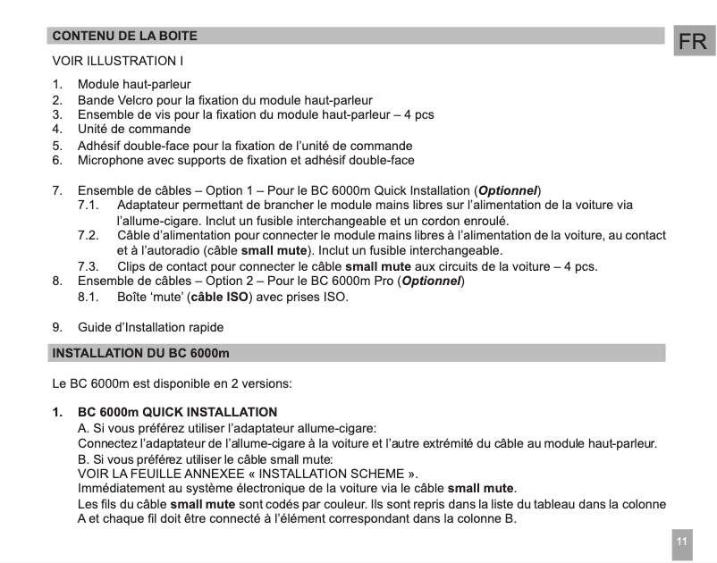 Imagen de la primera página del manual del dispositivo BC 6000m