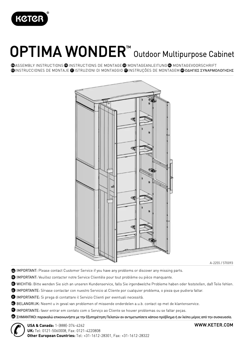 Página nº 1 - Manual de usuario Keter Optima Wonder