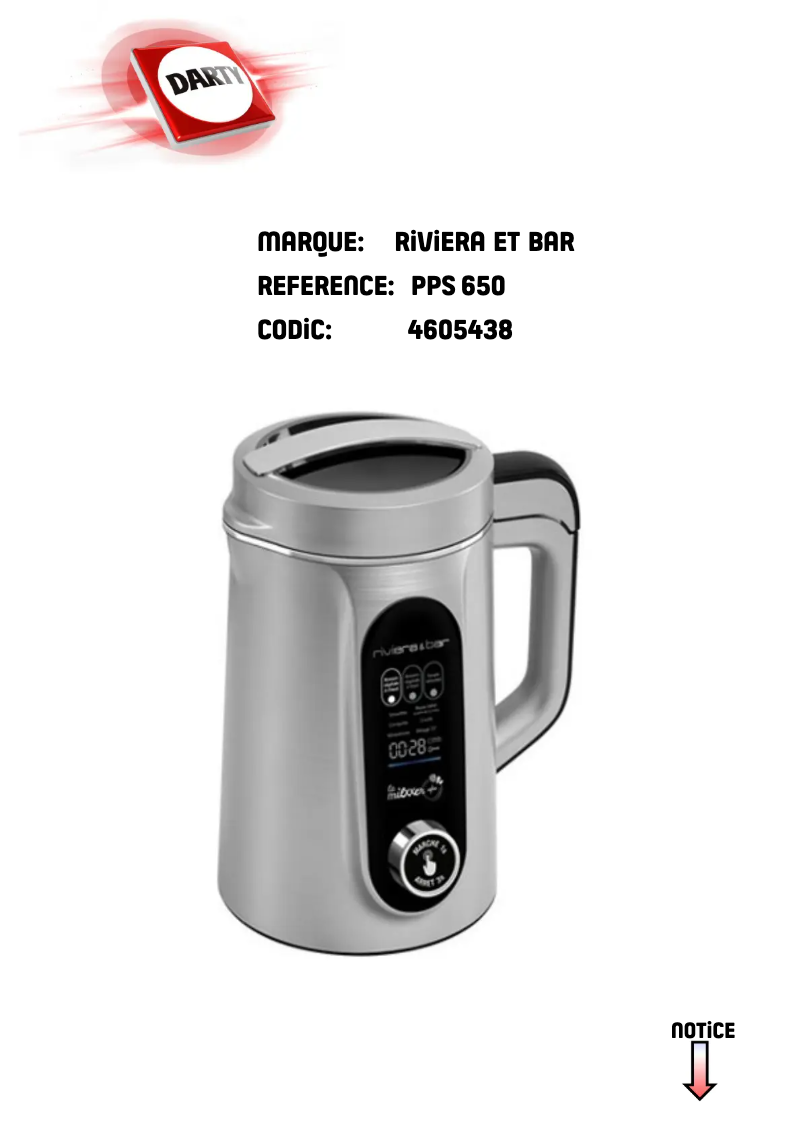 Página 1 del manual Manual de usuario Riviera & Bar PPS650