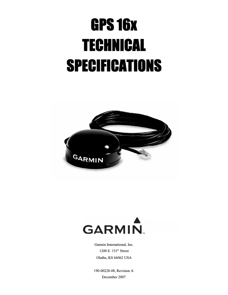 Página 1 del manual Manual de usuario Garmin GPS 16x