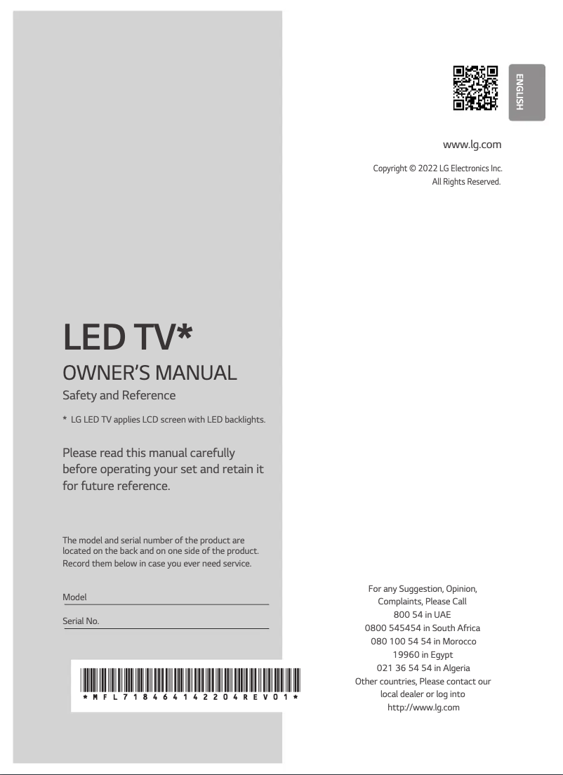 Imagen de la primera página del manual del dispositivo 75QNED856QA
