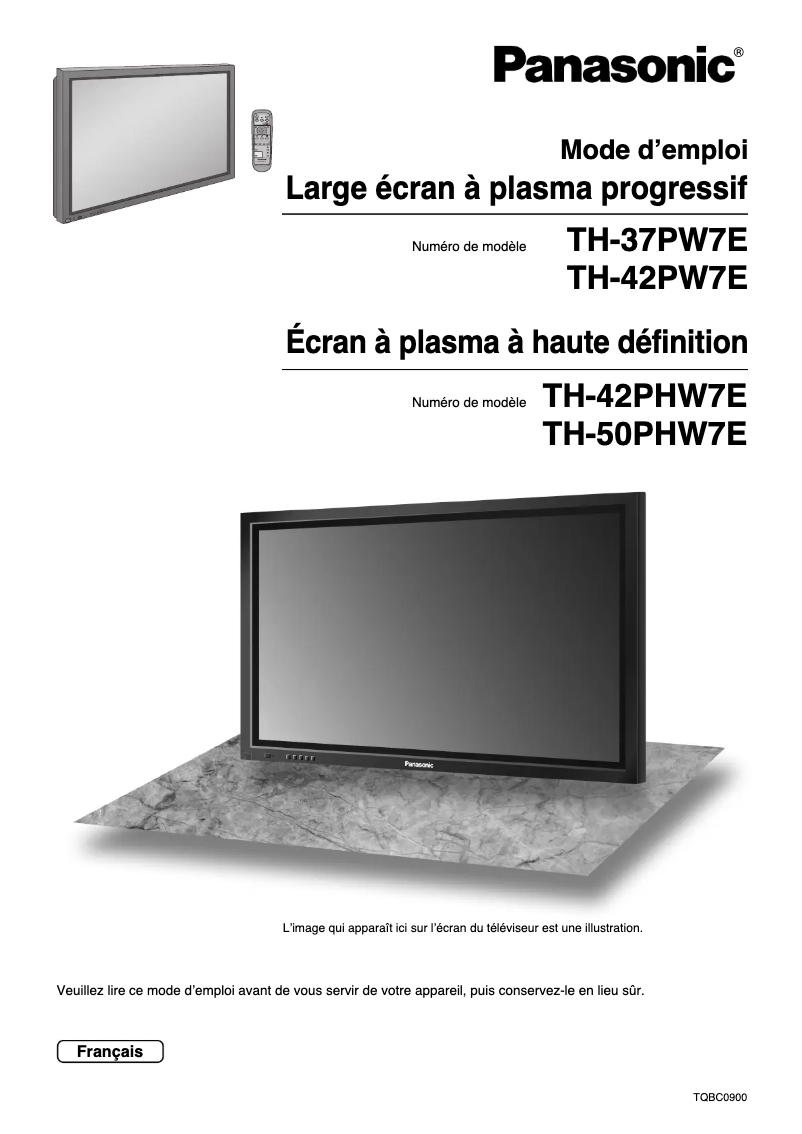 Imagen de la primera página del manual del dispositivo Viera TH-37PW7EXJ