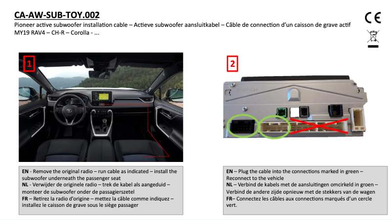 Página 1 del manual Manual de usuario Pioneer CA-AW-SUB-TOY.002