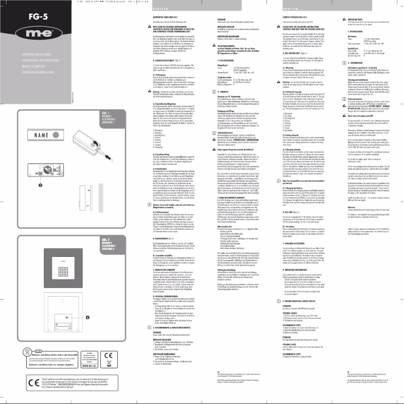 Imagen de la primera página del manual del dispositivo FG-5