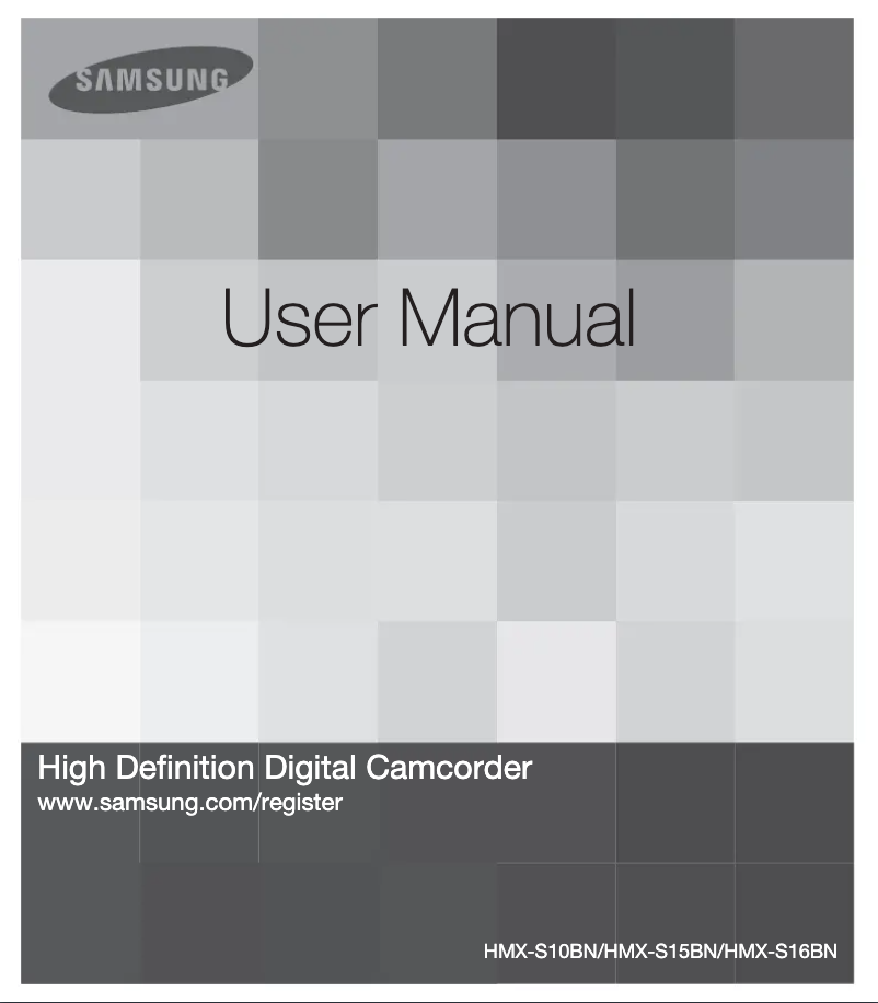 Página 1 del manual Manual de usuario Samsung HMX-S16BN