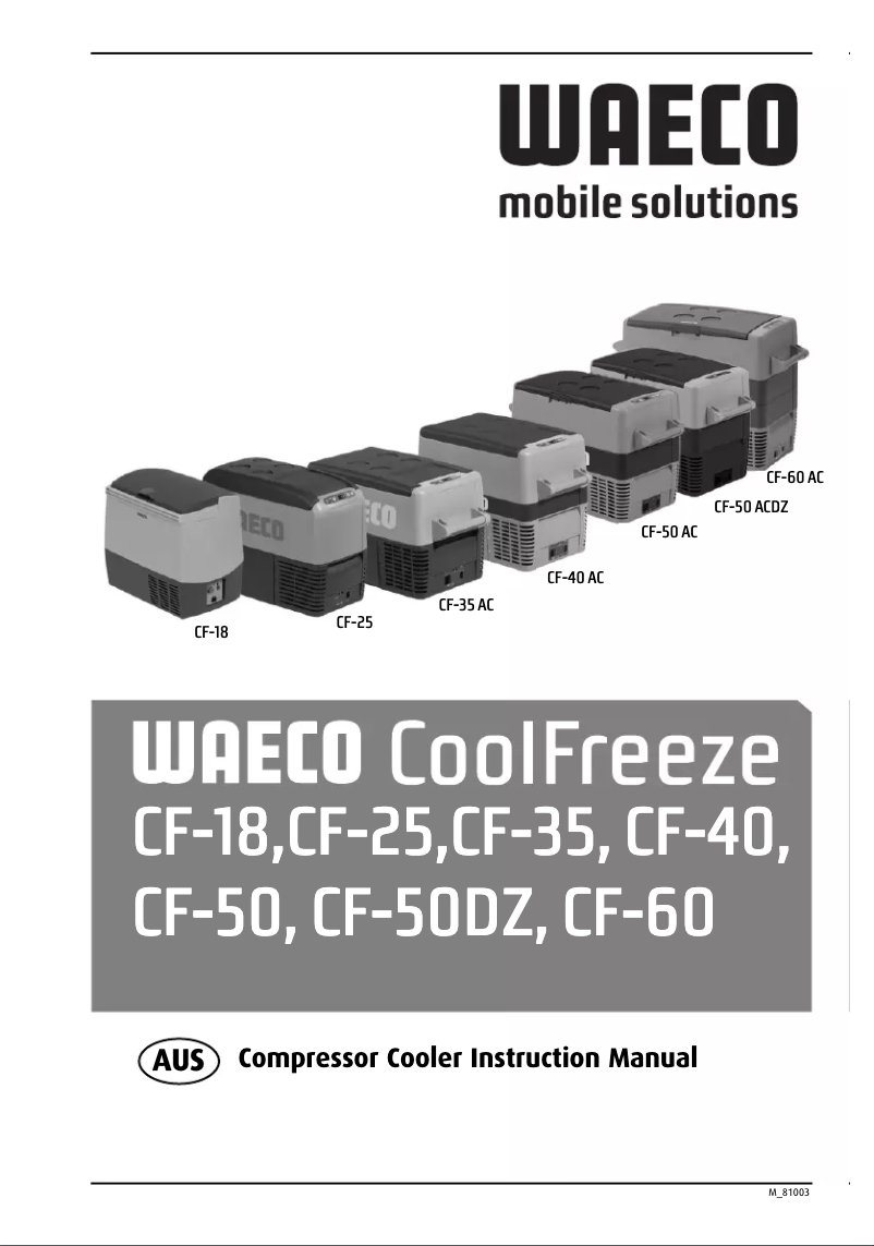 Imagen de la primera página del manual del dispositivo CoolFreeze CF-25