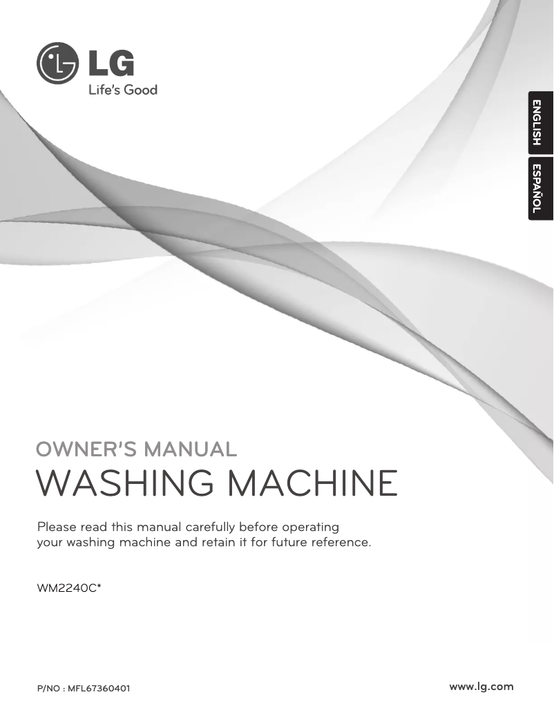 Imagen de la primera página del manual del dispositivo WM2240CW