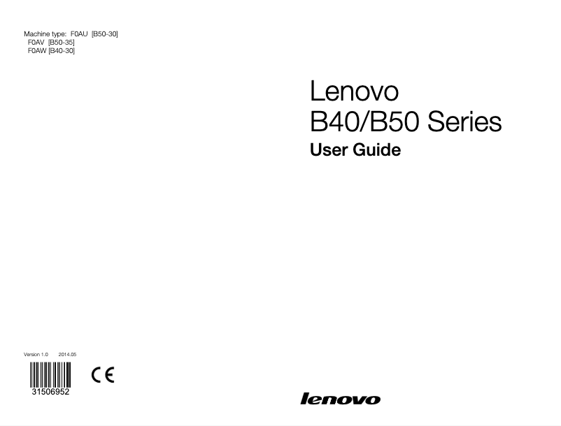 Página nº 1 - Manual de usuario Lenovo IdeaCentre B40-30