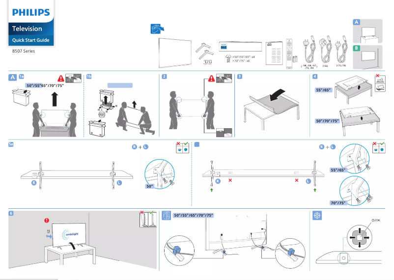 Página 1 del manual Guía de inicio rápido Philips 70PUT8507