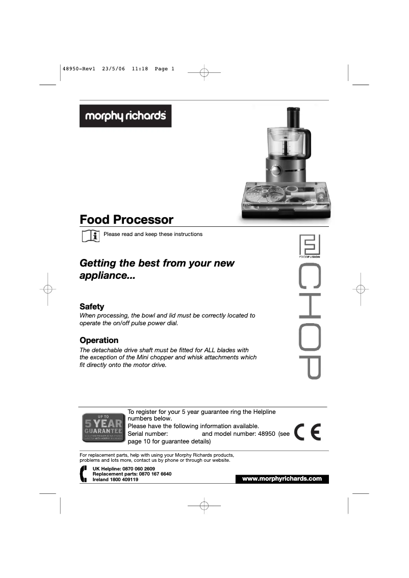 Imagen de la primera página del manual del dispositivo 48950