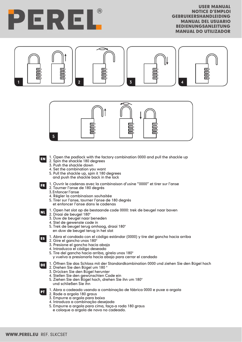 Página 1 del manual Manual de usuario Perel SLKCSET