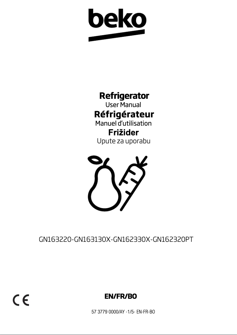 Página 1 del manual Manual de usuario Beko GN162320PT