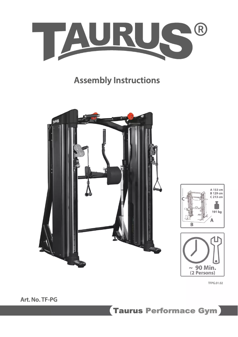 Página nº 1 - Manual de usuario Taurus Performance Gym