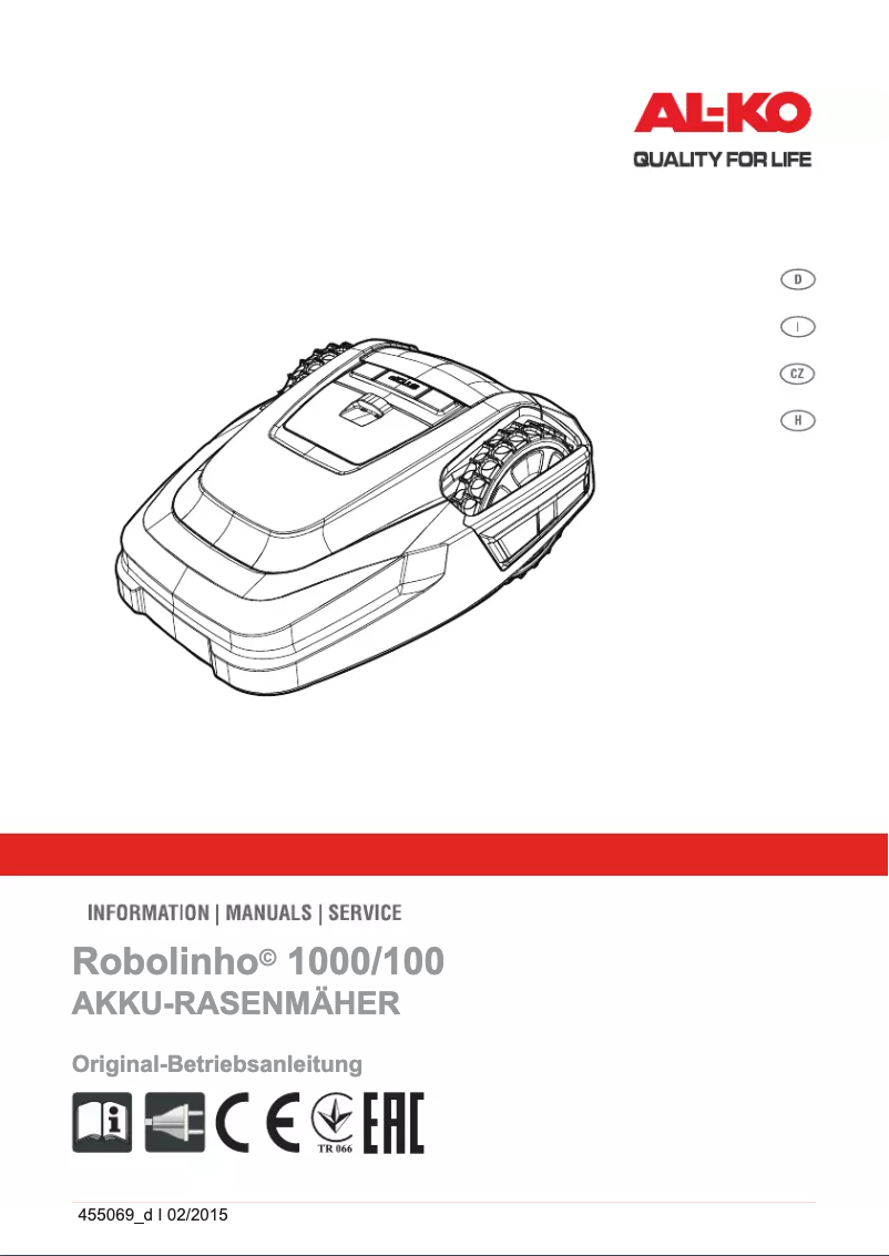 Imagen de la primera página del manual del dispositivo Robolinho 110