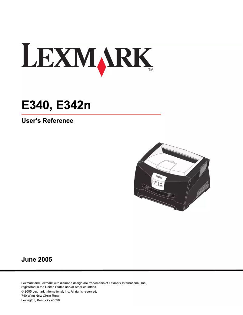 Página nº 1 - Manual de usuario Lexmark E340