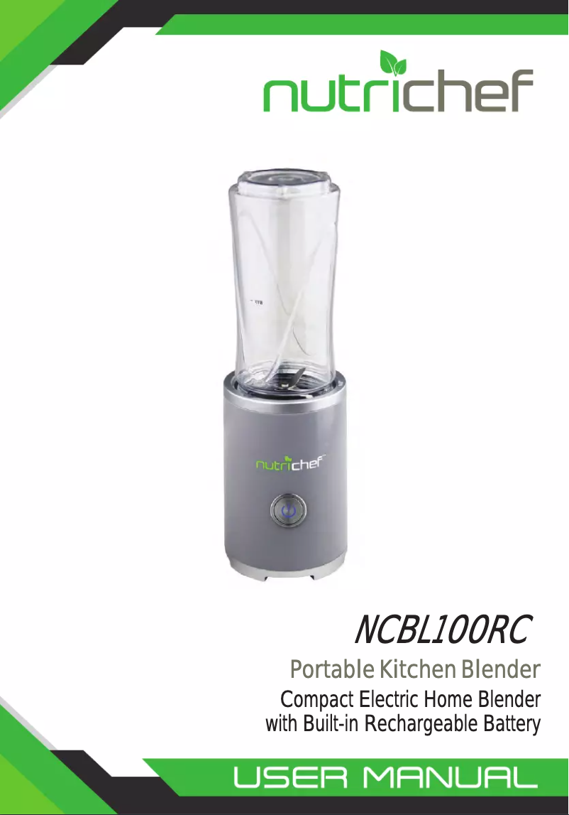 Imagen de la primera página del manual del dispositivo NCBL100RC