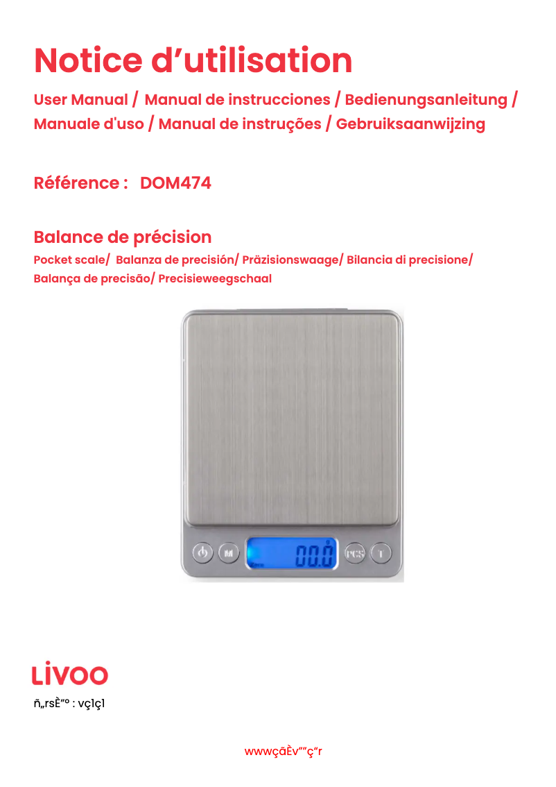 Página nº 1 - Manual de usuario Livoo DOM474