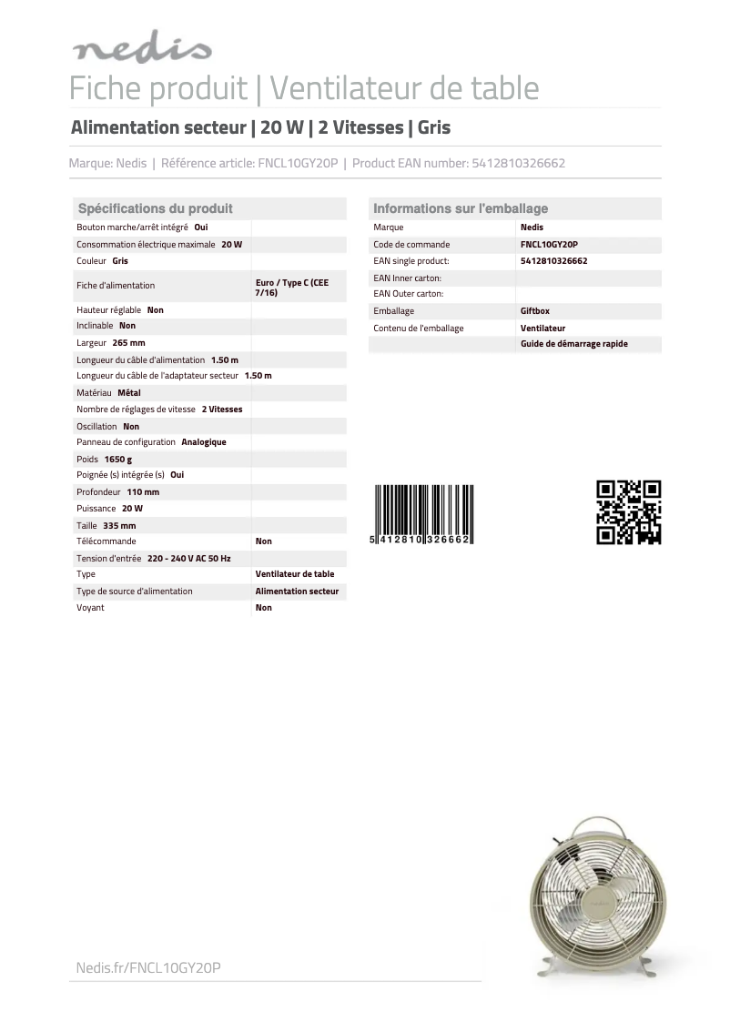Imagen de la primera página del manual del dispositivo FNCL10GY20P