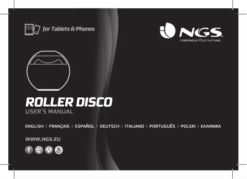 Página 1 del manual Manual de usuario NGS Roller Disco