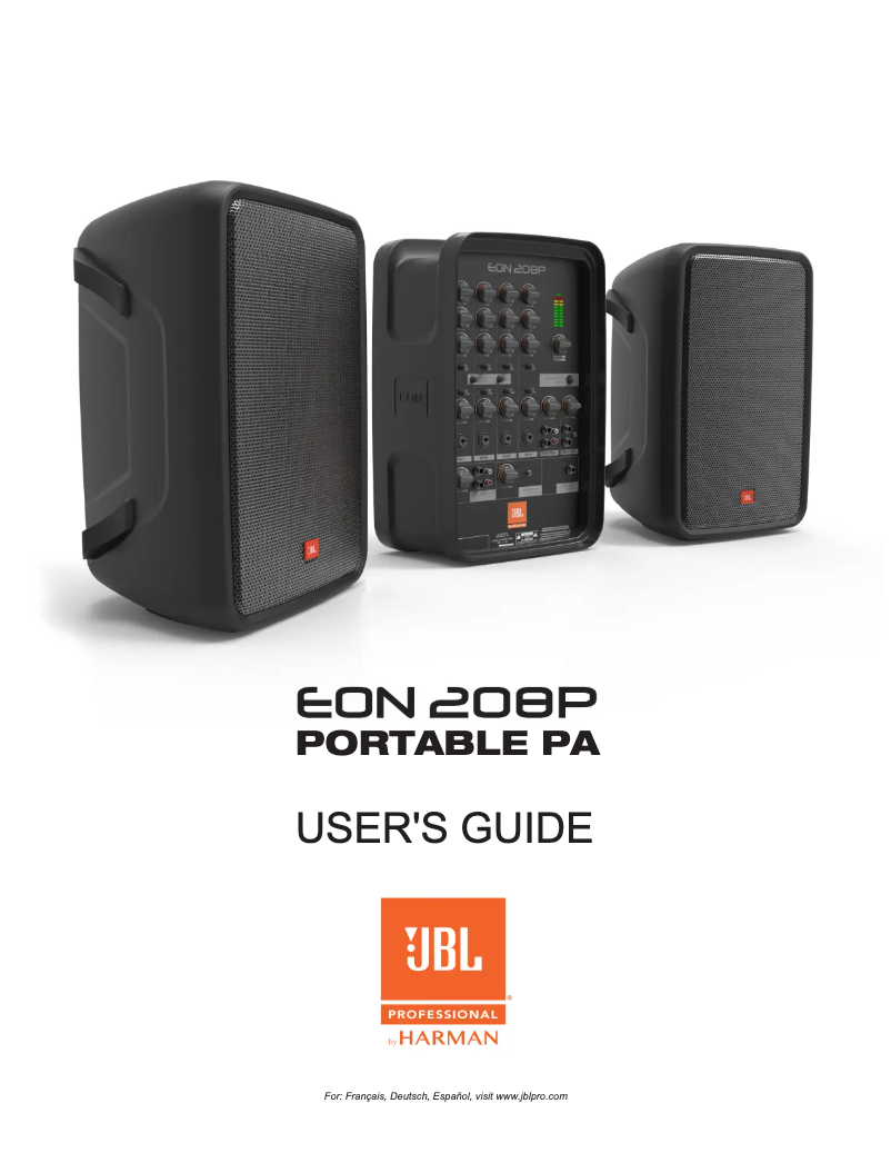Página 1 del manual Manual de usuario JBL EON 208P