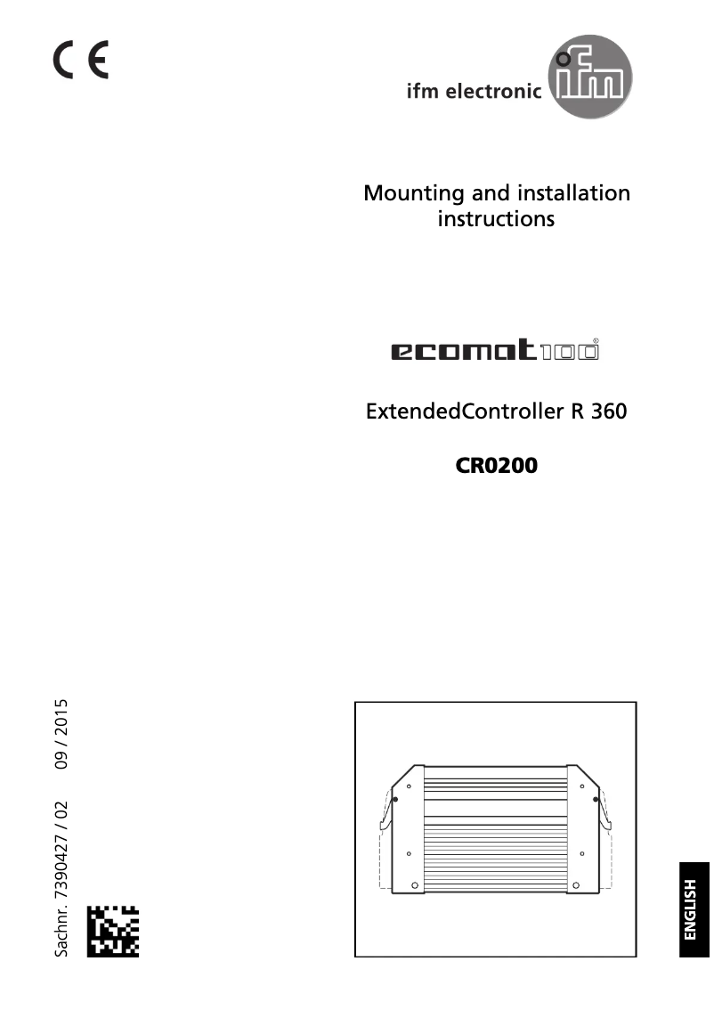 Página 1 del manual Manual de usuario IFM CR0200