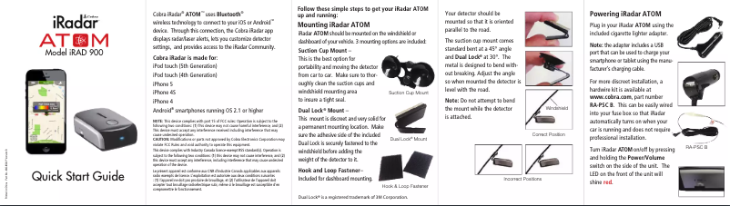 Página 1 del manual Manual de usuario Cobra iRadar 900