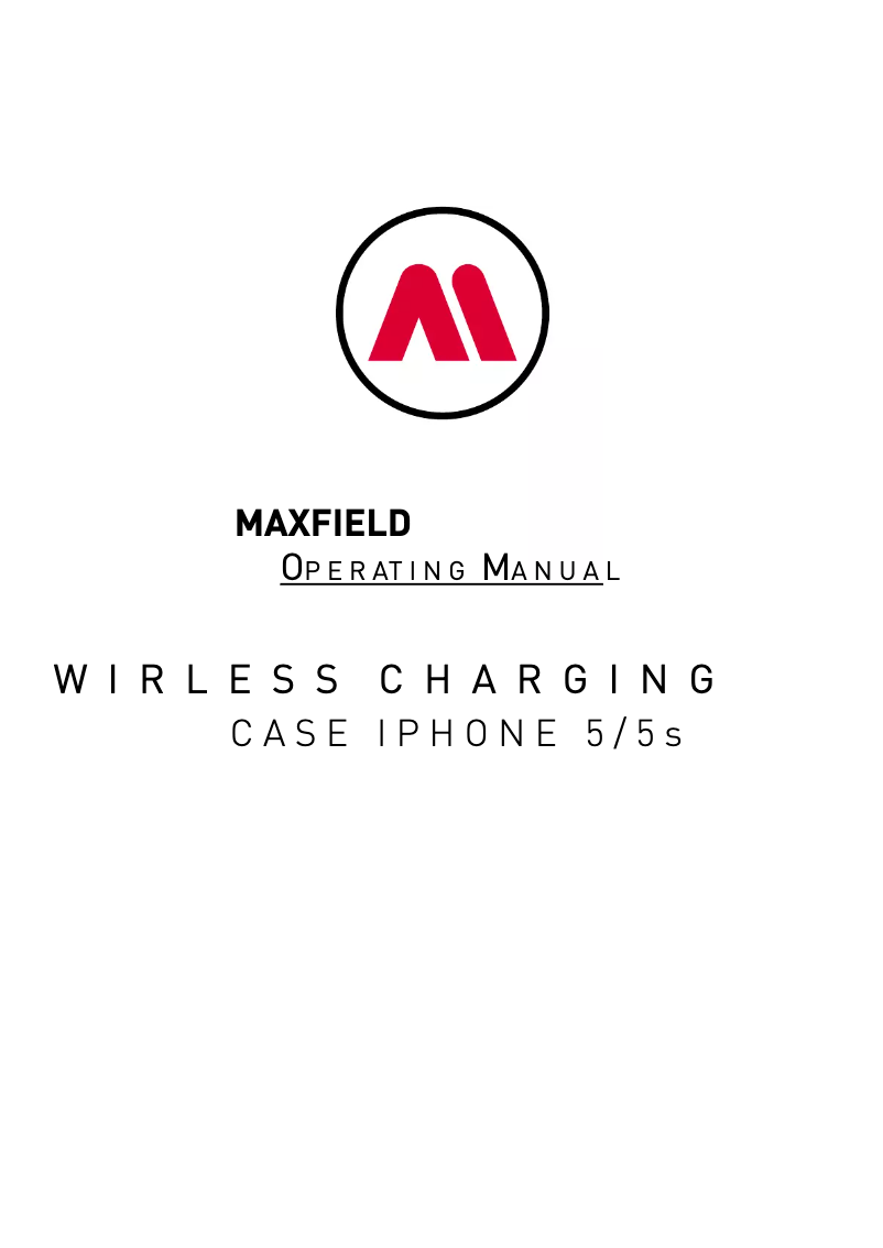Página 1 del manual Manual de usuario Maxfield Wireless Charging Case