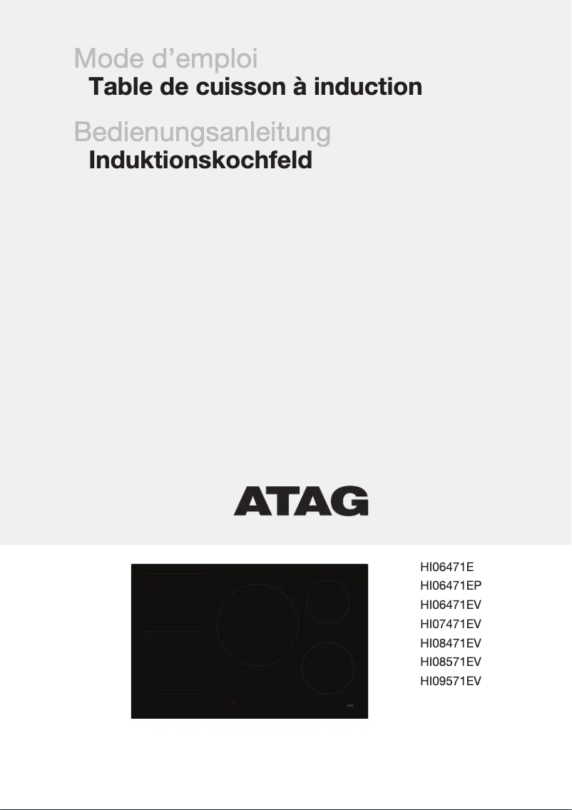 Página 1 del manual Manual de usuario Atag HI07471EV