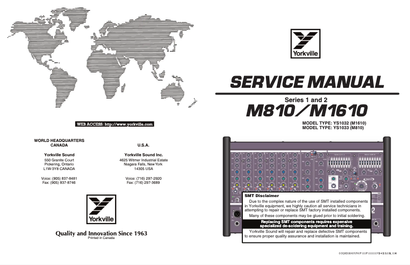Página 1 del manual Manual de usuario Yorkville M1610
