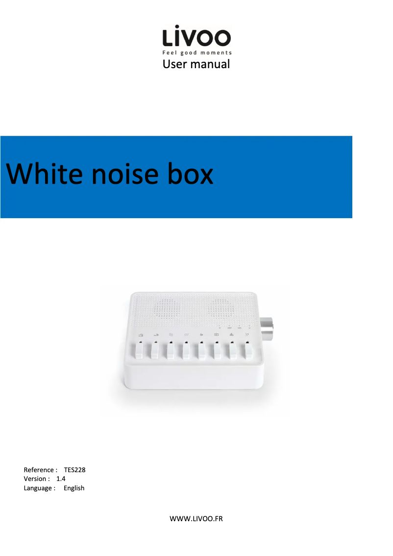 Imagen de la primera página del manual del dispositivo TES228