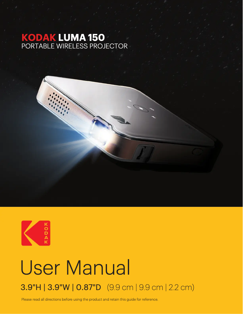 Imagen de la primera página del manual del dispositivo Luma 150