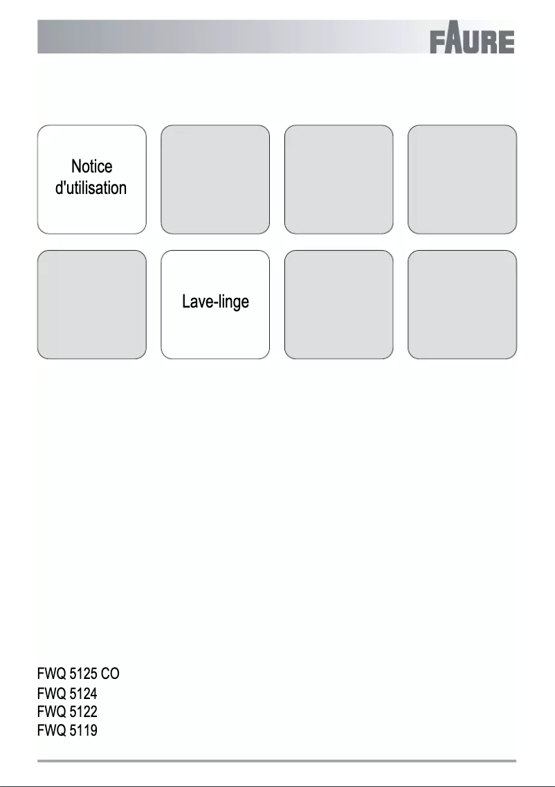 Página 1 del manual Manual de usuario Faure FWQ5119