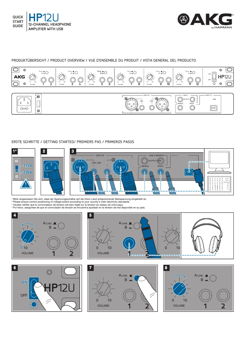 Imagen de la primera página del manual del dispositivo HP12U