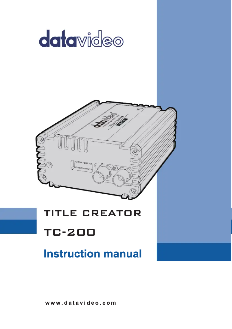 Imagen de la primera página del manual del dispositivo TC-200