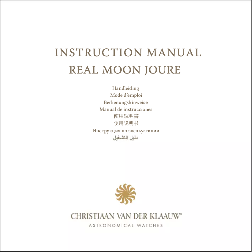 Página nº 1 - Manual de usuario Christiaan van der Klaauw Real Moon Joure CKRJ3394