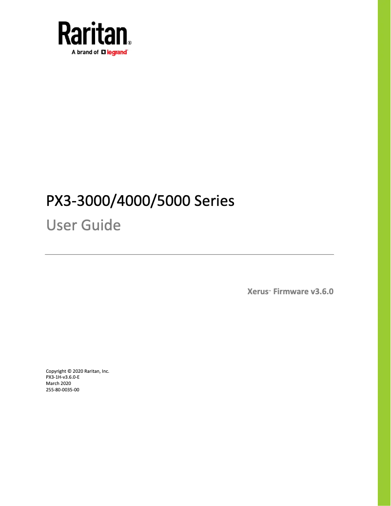 Imagen de la primera página del manual del dispositivo PX3-5996U-K2