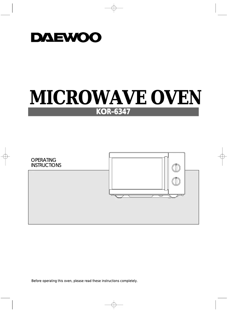 Imagen de la primera página del manual del dispositivo KOR-6347