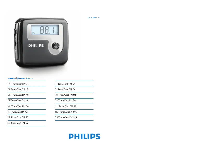 Página nº 1 - Manual de instrucciones Philips DLV2007