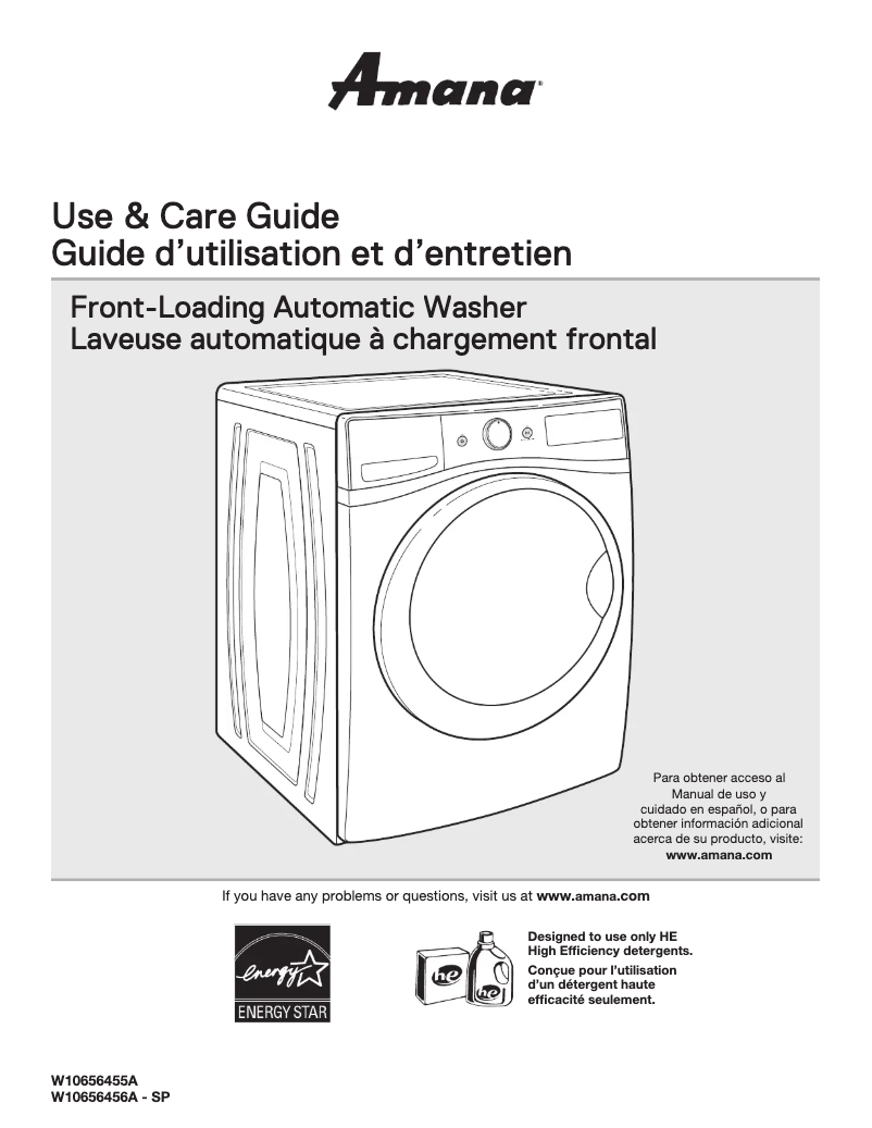 Página 1 del manual Manual de usuario Amana NFW5800DW