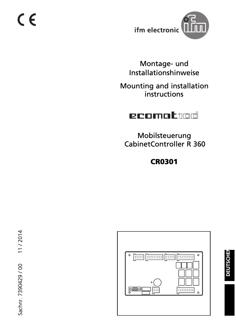Imagen de la primera página del manual del dispositivo CR0301
