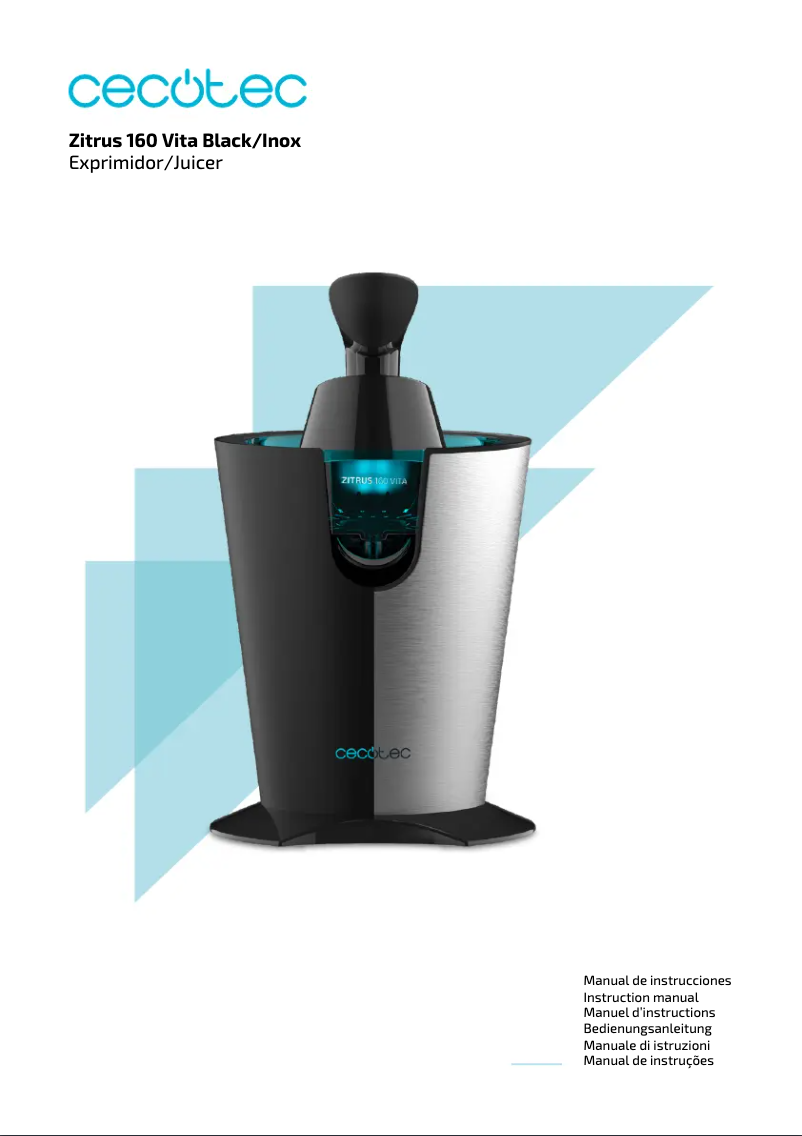 Página 1 del manual Manual de usuario Cecotec Zitrus 160 Vita Black