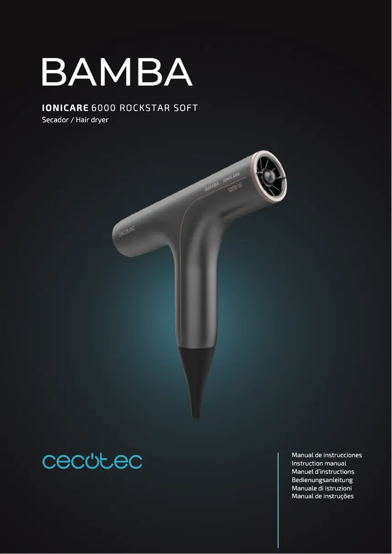 Imagen de la primera página del manual del dispositivo IoniCare 6000 Rockstar Soft