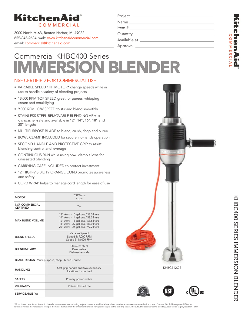 Página nº 1 - Ficha técnica KitchenAid KHBC418OB