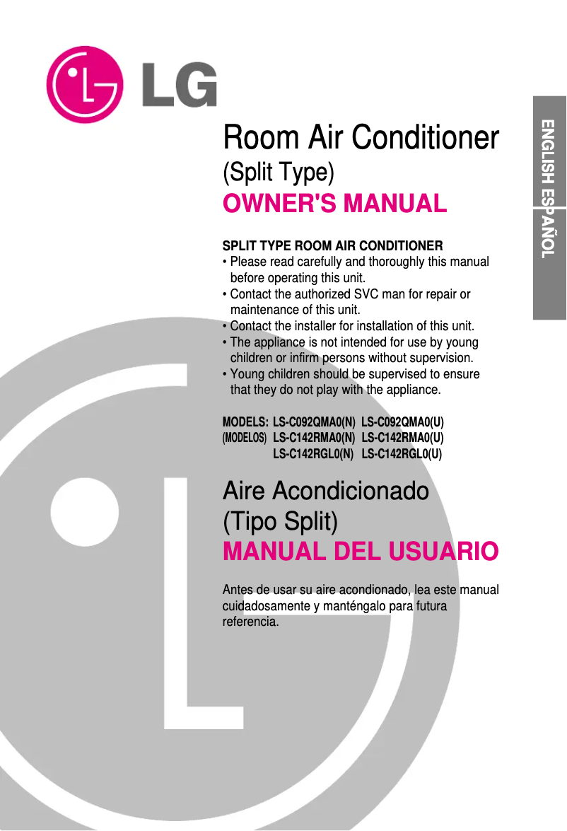 Imagen de la primera página del manual del dispositivo TSNC102LBA0