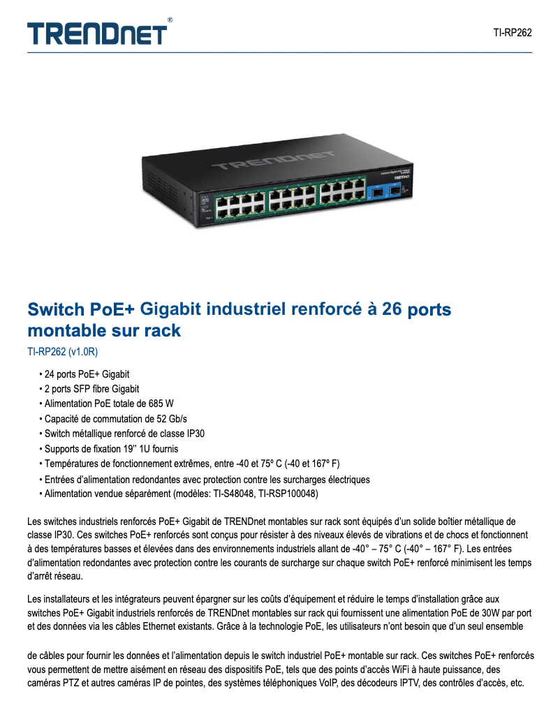 Página 1 del manual Manual de usuario TRENDnet TI-RP262