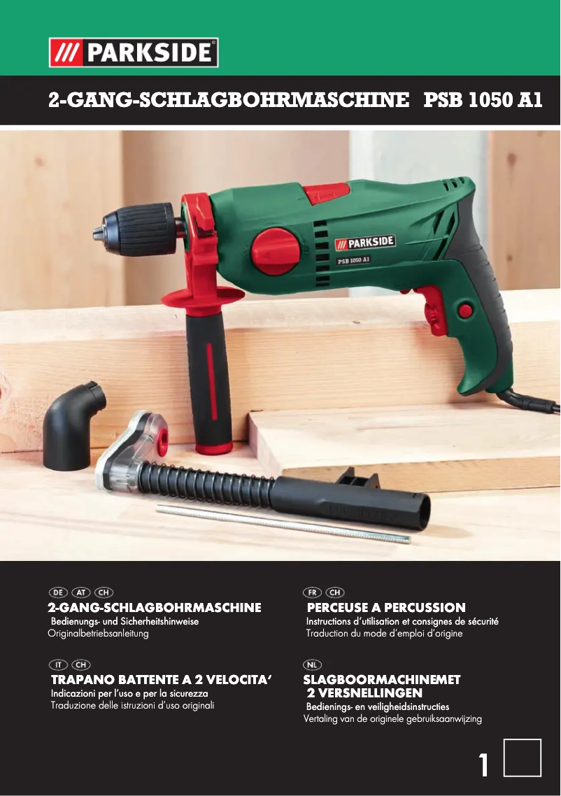 Página 1 del manual Manual de usuario Parkside PSB 1050 A1