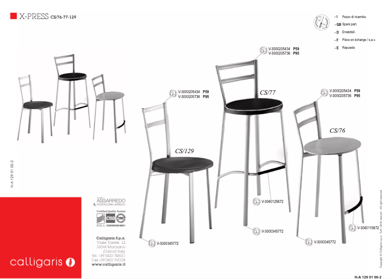 Página 1 del manual Manual de usuario Calligaris .com X-PRESS