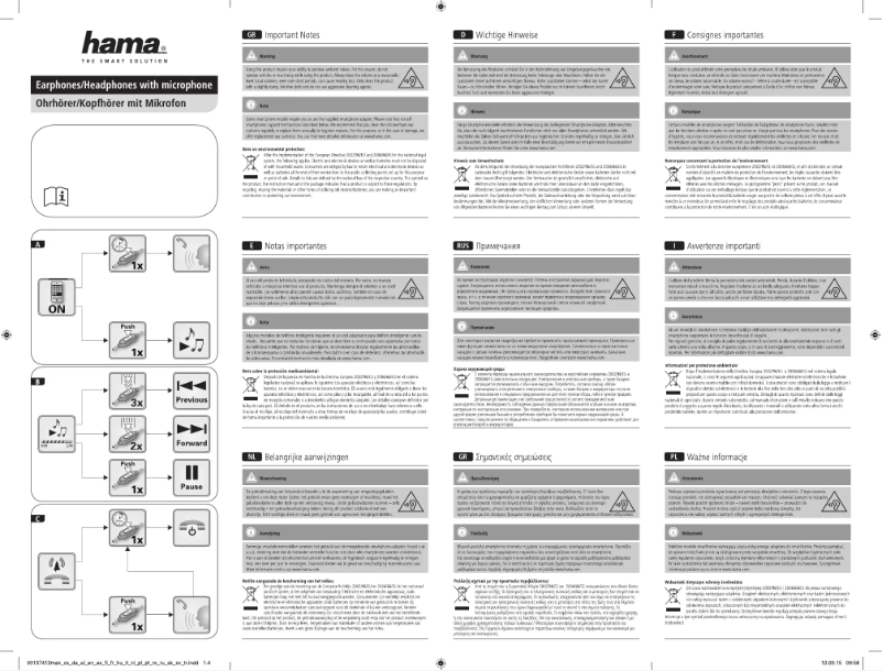 Página 1 del manual Manual de usuario Hama Basic 3042