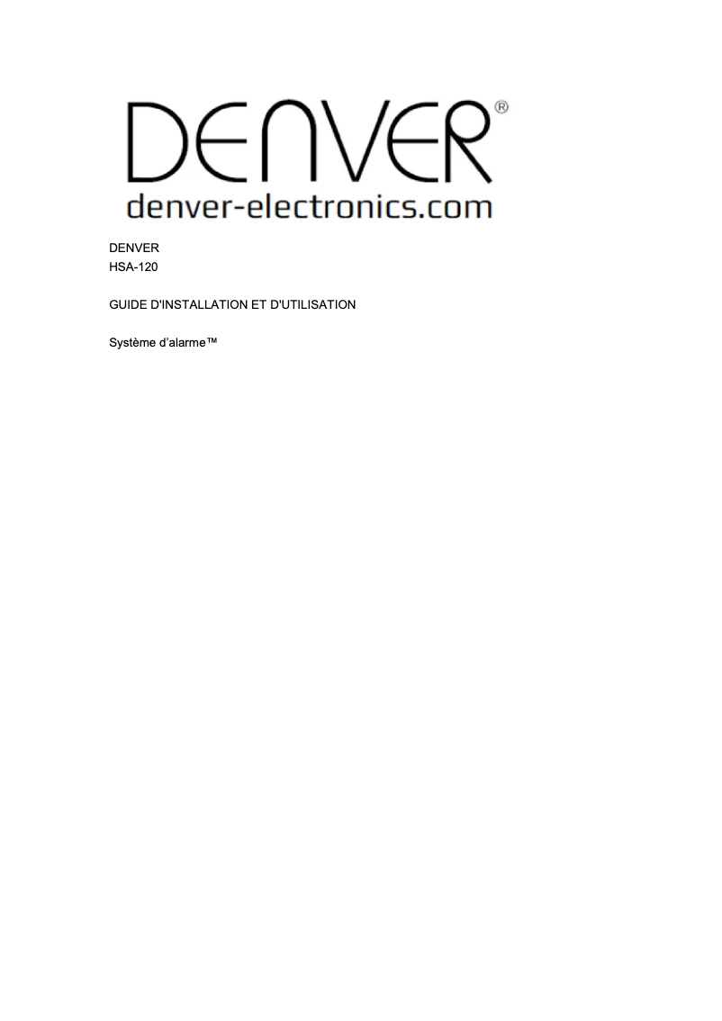 Página nº 1 - Manual de usuario Denver HSA-120